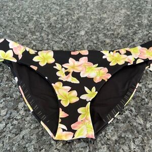 Floral Black Bikini Bottom